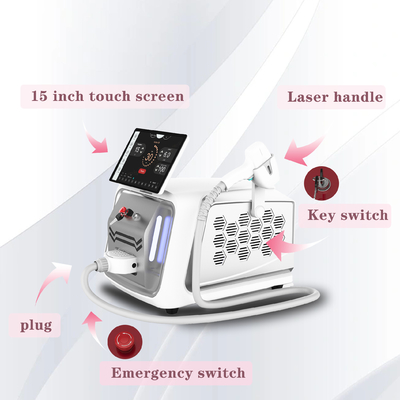 Переносная NO Q Switch 755nm 808 Nm Диодная лазерная эпиляция с опциональным размером пятна