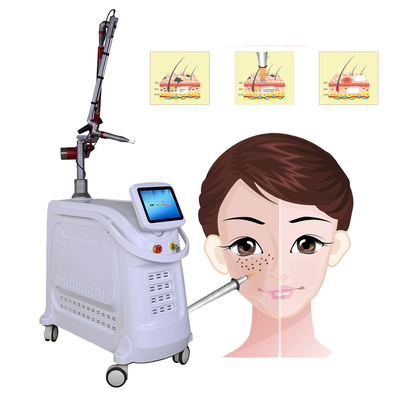4 длины волны Nd YAG Q Switch Laser Machine Удаление татуировки Стационарный стиль
