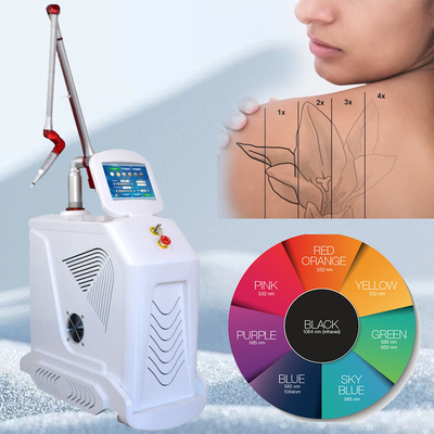 4 длины волны Nd YAG Q Switch Laser Machine Удаление татуировки Стационарный стиль